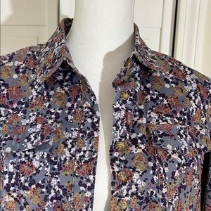 Duluth Trading Co. Floral Work Shirt Buttondown Small